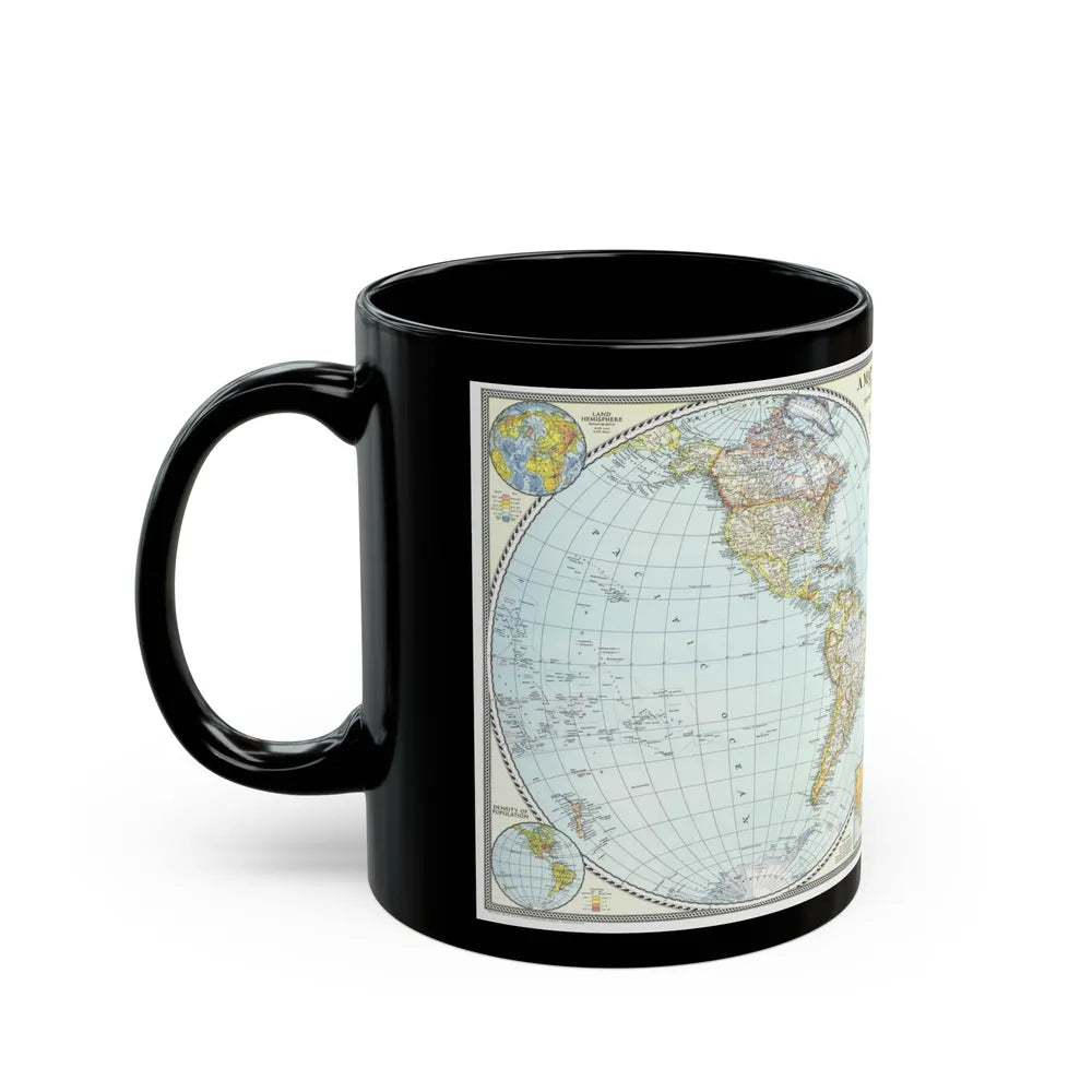 World Map (1941) (Map) Black Coffee Mug-Go Mug Yourself