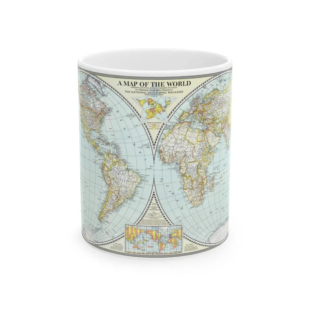 World Map (1941) (Map) White Coffee Mug-11oz-Go Mug Yourself