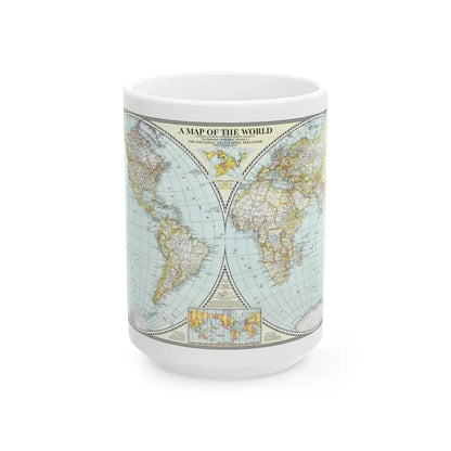 World Map (1941) (Map) White Coffee Mug 15oz - Go Mug Yourself