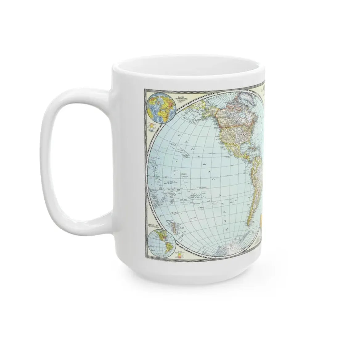 World Map (1941) (Map) White Coffee Mug - Go Mug Yourself