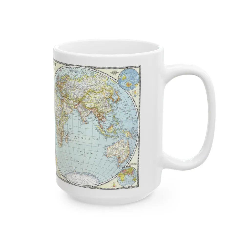 World Map (1941) (Map) White Coffee Mug-Go Mug Yourself