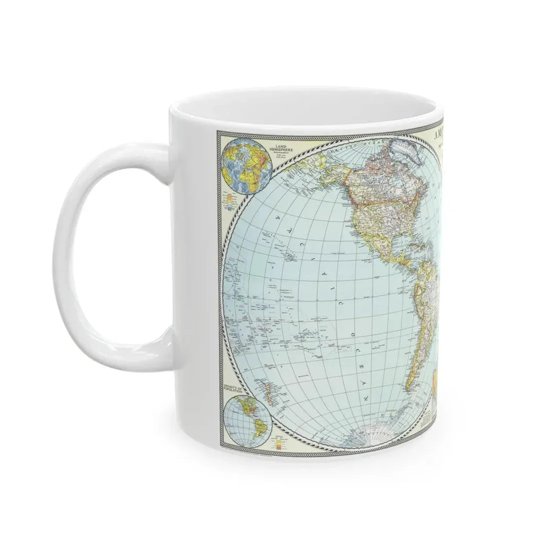 World Map (1941) (Map) White Coffee Mug - Go Mug Yourself