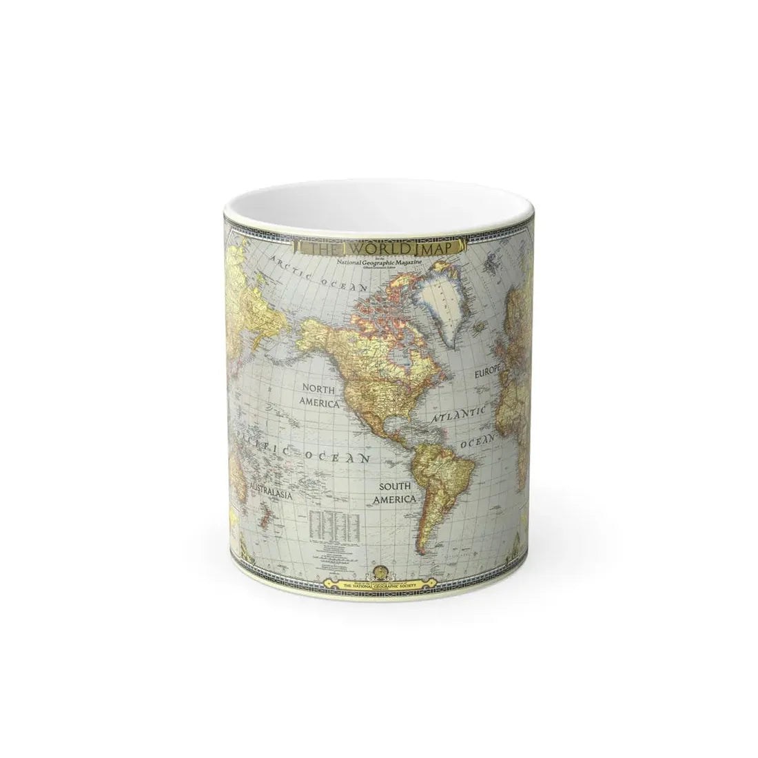World Map (1943) (Map) Color Changing Mug 11oz Default Title 11oz - Go Mug Yourself