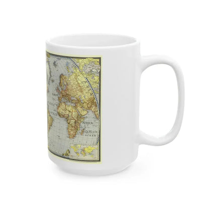 World Map (1943) (Map) White Coffee Mug - Go Mug Yourself