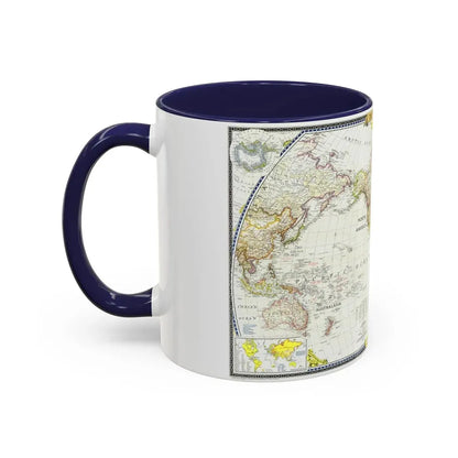 World Map (1951) (Map) Accent Coffee Mug - Go Mug Yourself