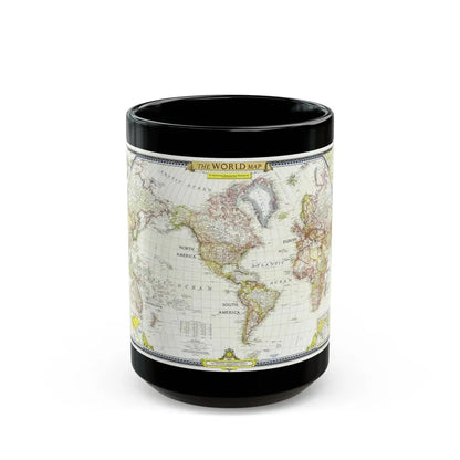 World Map (1951) (Map) Black Coffee Mug 15oz - Go Mug Yourself