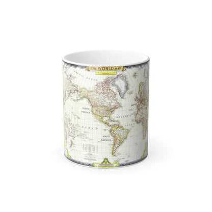 World Map (1951) (Map) Color Changing Mug 11oz Default Title 11oz - Go Mug Yourself