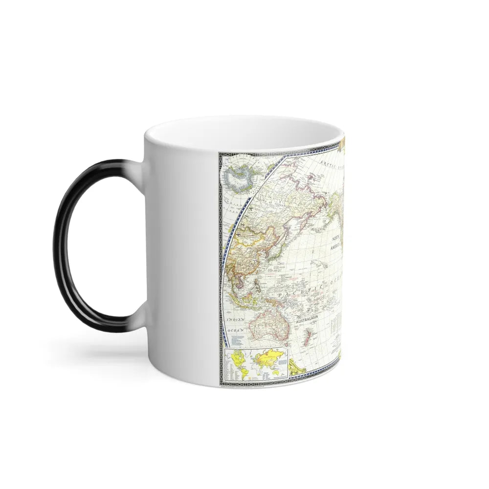 World Map (1951) (Map) Color Changing Mug 11oz-Go Mug Yourself