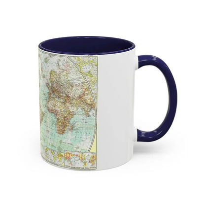 World Map (1957) (Map) Accent Coffee Mug - Go Mug Yourself