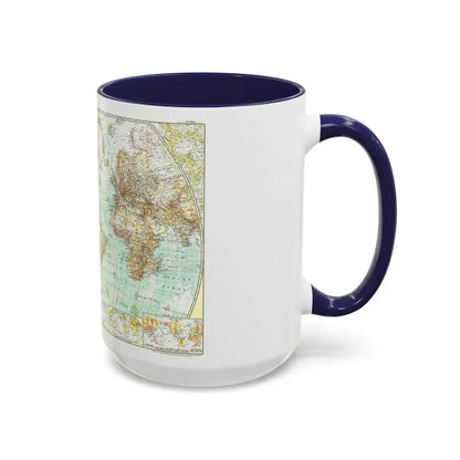World Map (1957) (Map) Accent Coffee Mug - Go Mug Yourself
