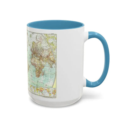 World Map (1957) (Map) Accent Coffee Mug - Go Mug Yourself
