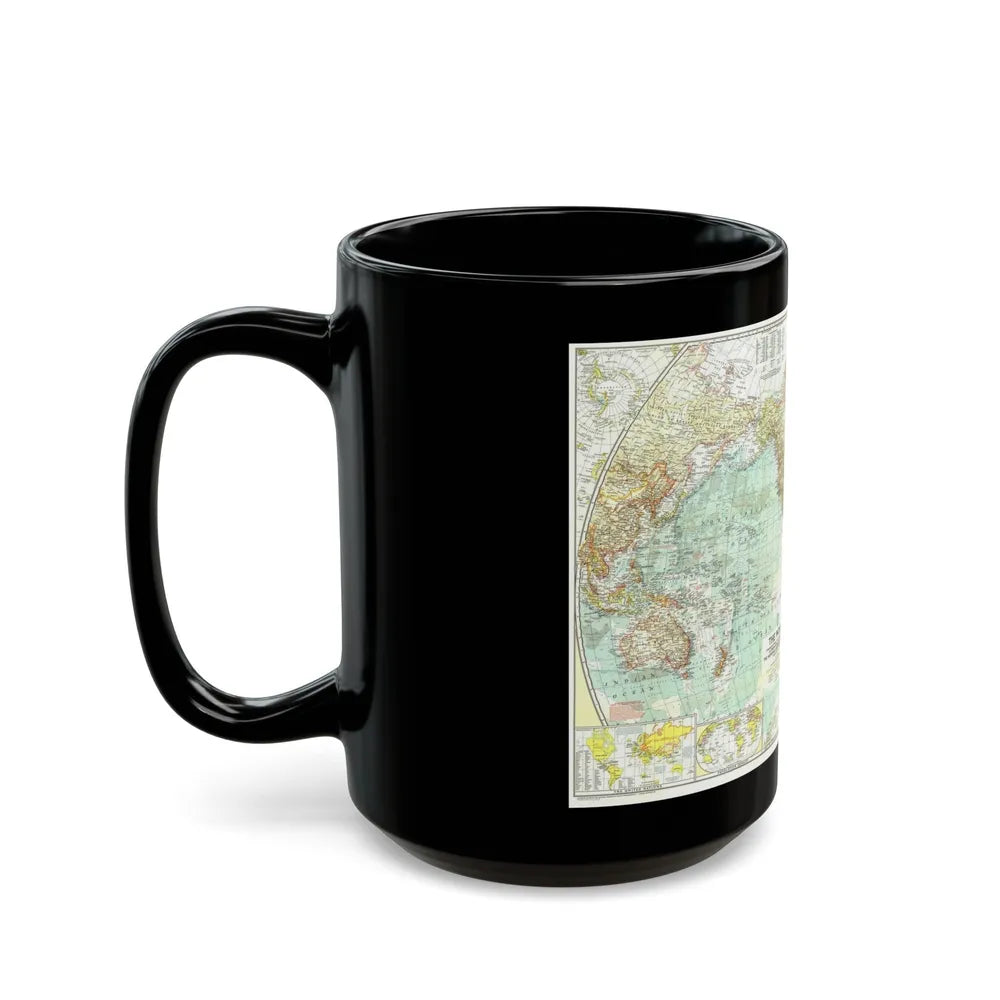 World Map (1957) (Map) Black Coffee Mug-Go Mug Yourself