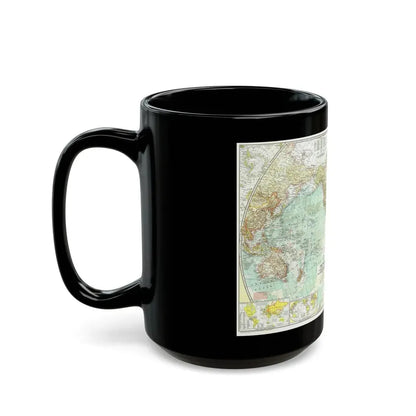 World Map (1957) (Map) Black Coffee Mug - Go Mug Yourself