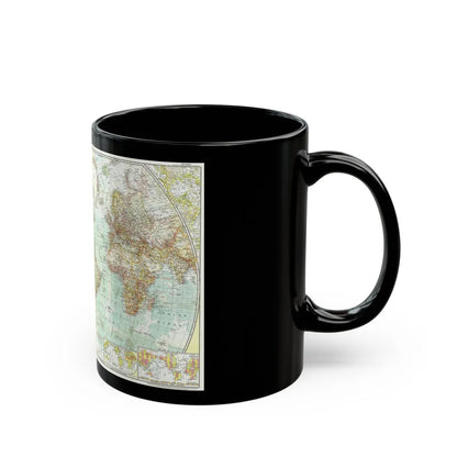 World Map (1957) (Map) Black Coffee Mug-Go Mug Yourself