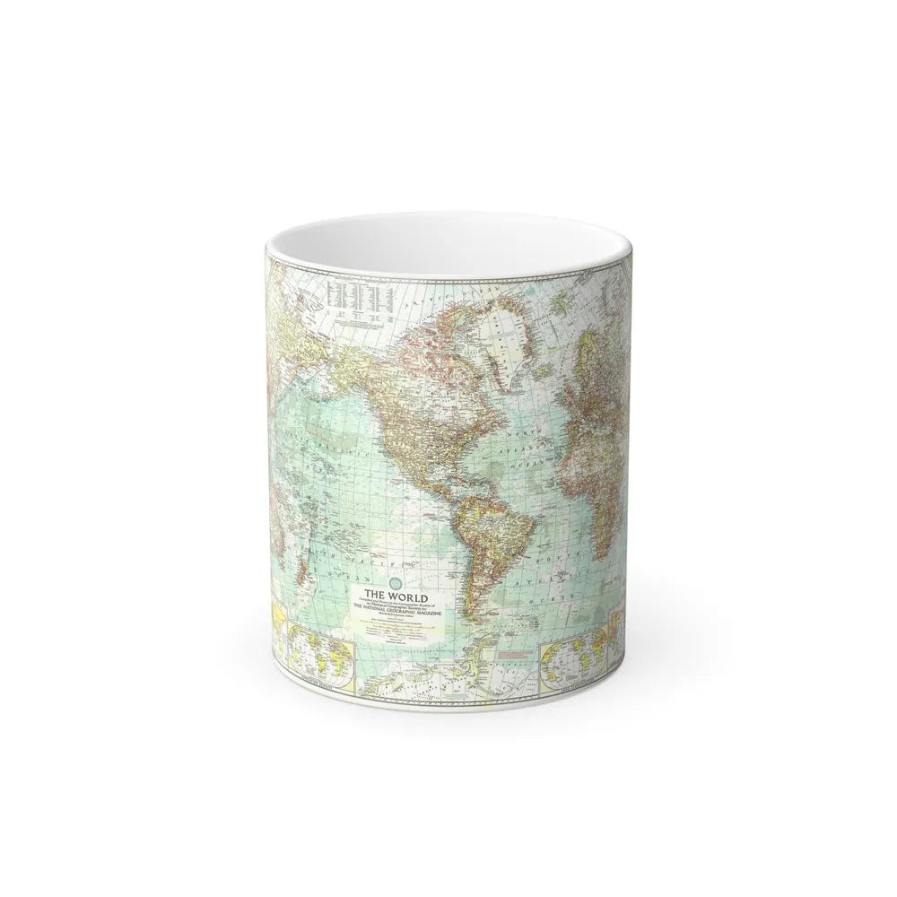 World Map (1957) (Map) Color Changing Mug 11oz-11oz-Go Mug Yourself