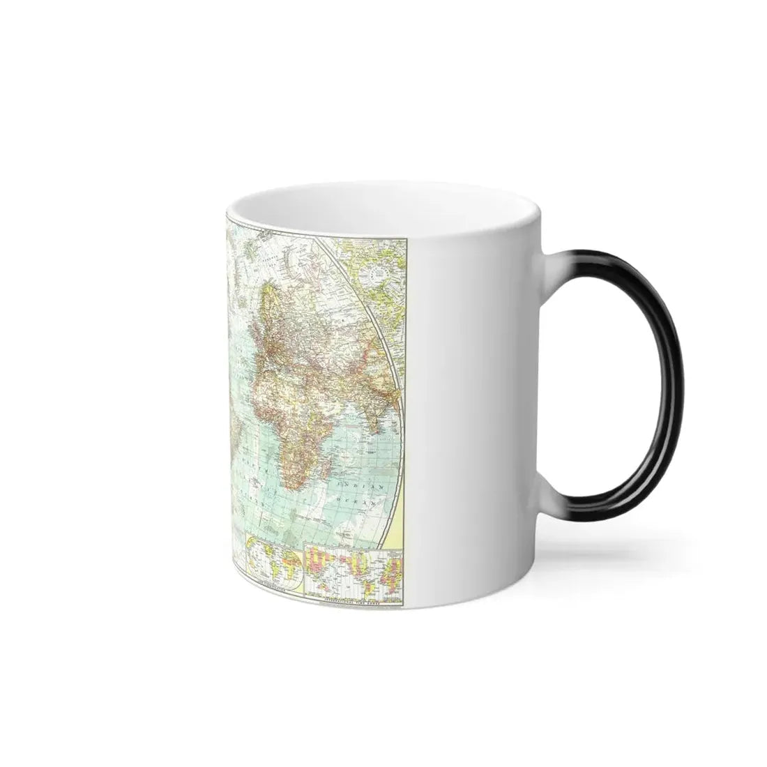 World Map (1957) (Map) Color Changing Mug 11oz - Go Mug Yourself