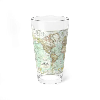 World Map (1957) (Map) Pint Glass 16oz 16oz - Go Mug Yourself
