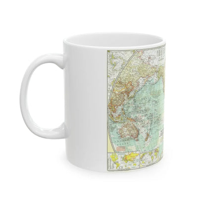 World Map (1957) (Map) White Coffee Mug-Go Mug Yourself