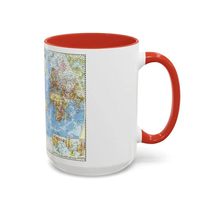 World Map (1960) (Map) Accent Coffee Mug - Go Mug Yourself