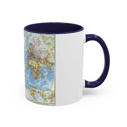 World Map (1960) (Map) Accent Coffee Mug - Go Mug Yourself
