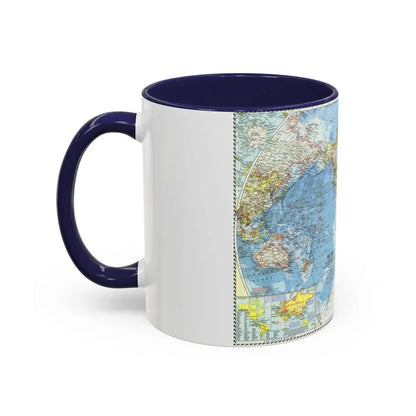 World Map (1960) (Map) Accent Coffee Mug - Go Mug Yourself