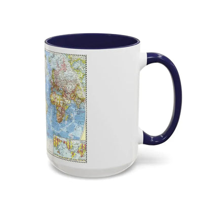 World Map (1960) (Map) Accent Coffee Mug - Go Mug Yourself