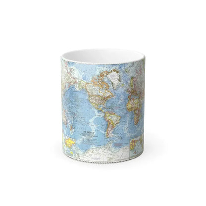 World Map (1960) (Map) Color Changing Mug 11oz Default Title 11oz - Go Mug Yourself