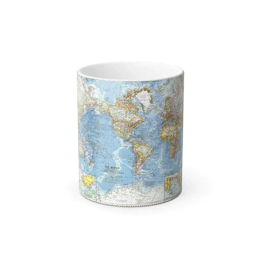 World Map (1960) (Map) Color Changing Mug 11oz Default Title 11oz - Go Mug Yourself