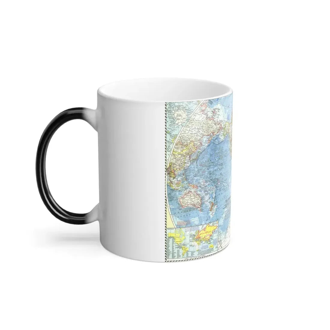 World Map (1960) (Map) Color Changing Mug 11oz - Go Mug Yourself