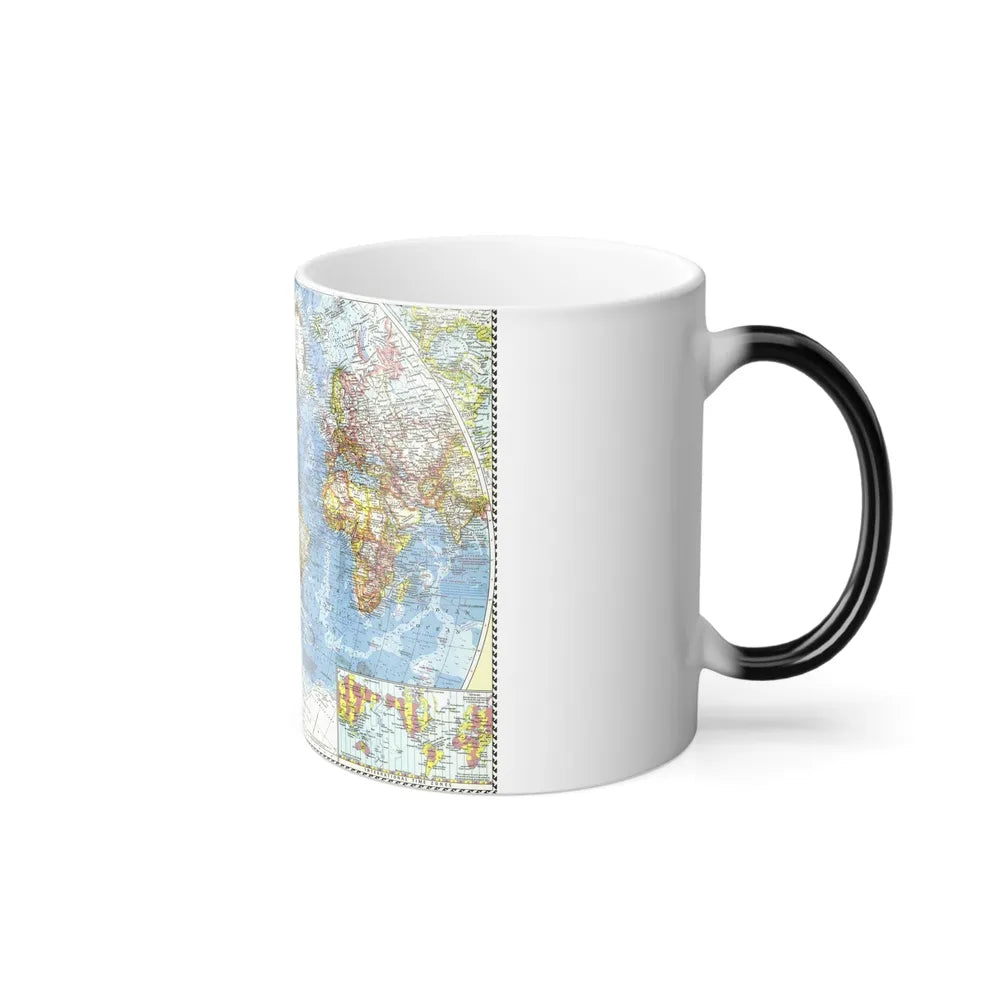 World Map (1960) (Map) Color Changing Mug 11oz-Go Mug Yourself