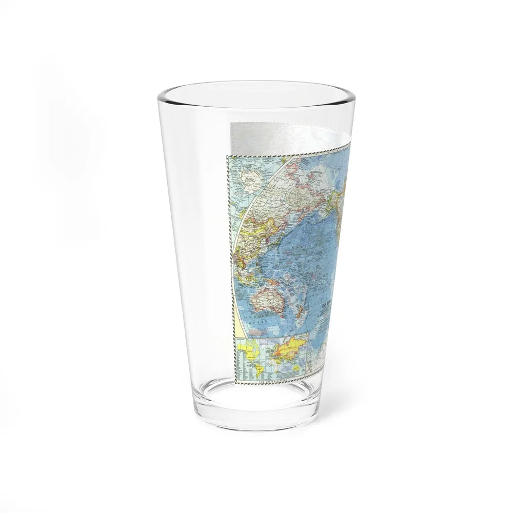 World Map (1960) (Map) Pint Glass 16oz-Go Mug Yourself