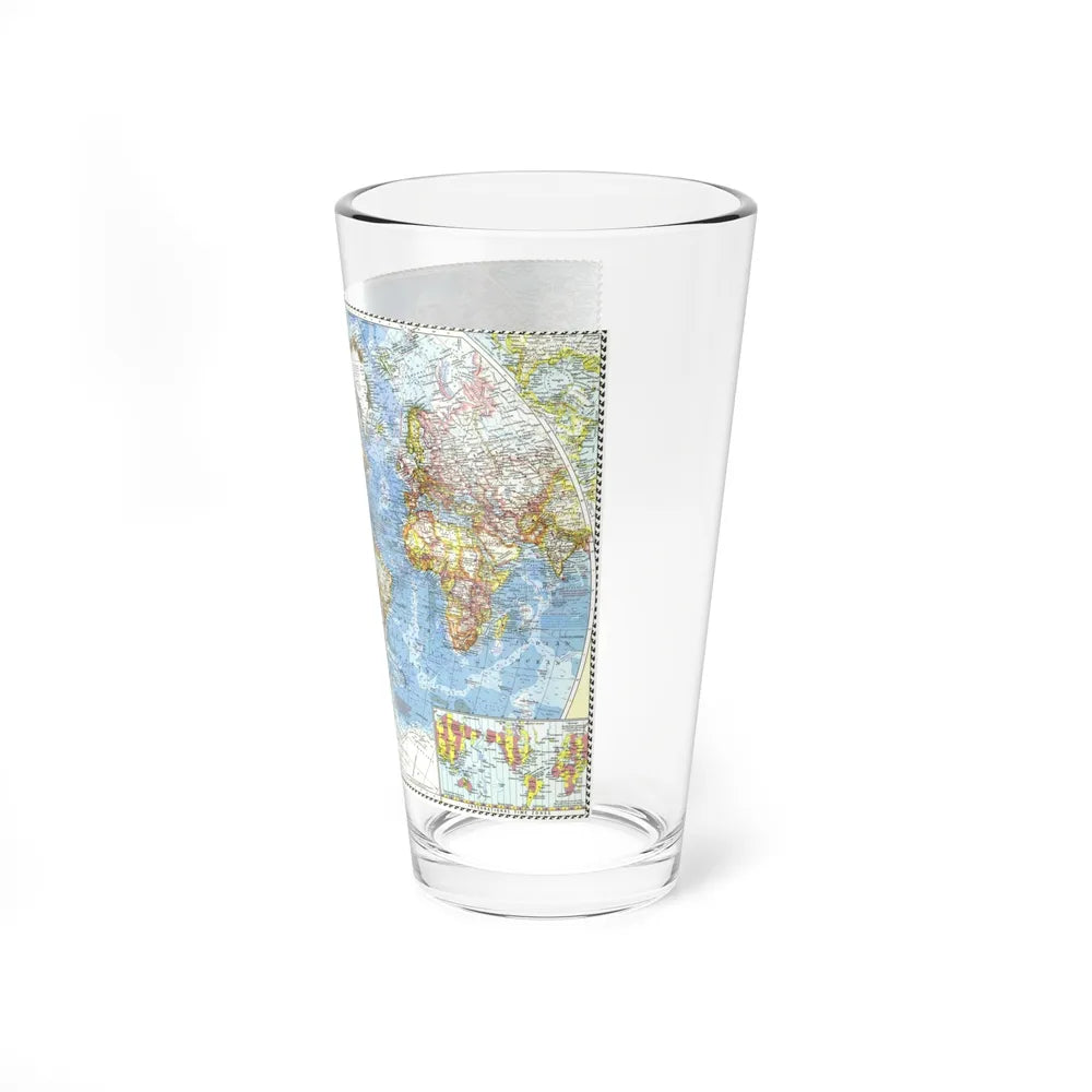 World Map (1960) (Map) Pint Glass 16oz-Go Mug Yourself