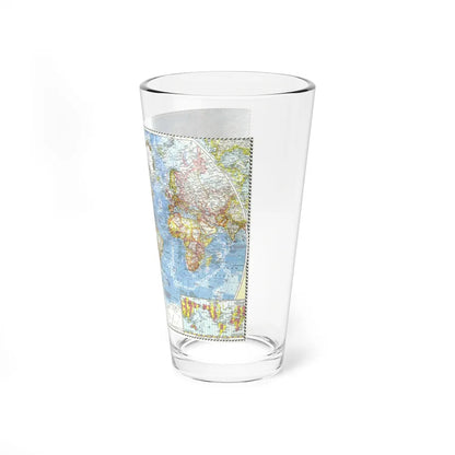 World Map (1960) (Map) Pint Glass 16oz-Go Mug Yourself