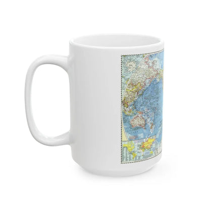 World Map (1960) (Map) White Coffee Mug-Go Mug Yourself