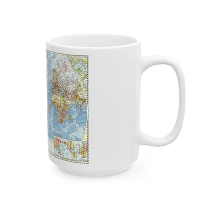 World Map (1960) (Map) White Coffee Mug - Go Mug Yourself