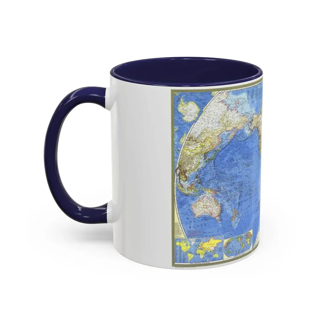 World Map (1965) (Map) Accent Coffee Mug - Go Mug Yourself