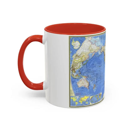World Map (1965) (Map) Accent Coffee Mug - Go Mug Yourself