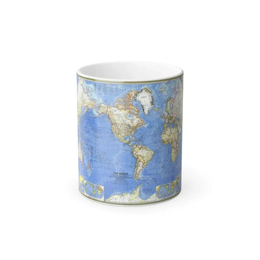 World Map (1965) (Map) Color Changing Mug 11oz Default Title 11oz - Go Mug Yourself