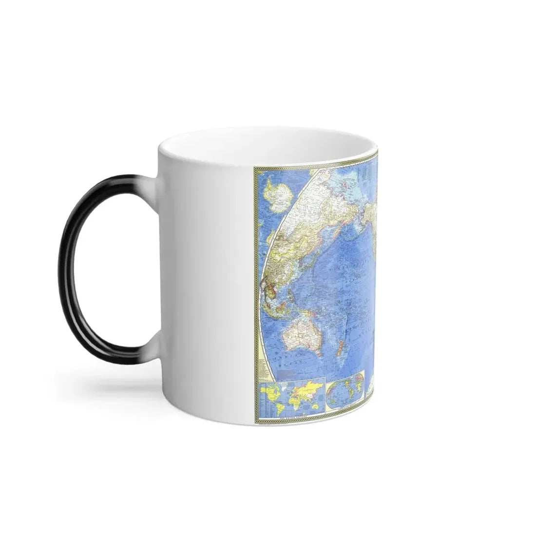 World Map (1965) (Map) Color Changing Mug 11oz - Go Mug Yourself