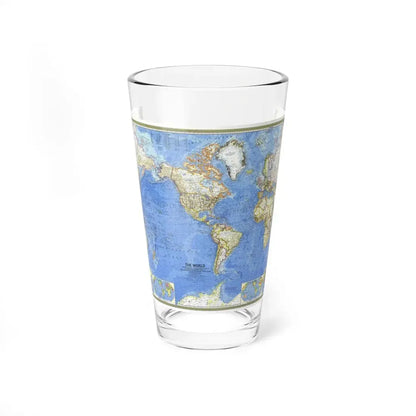 World Map (1965) (Map) Pint Glass 16oz - Go Mug Yourself