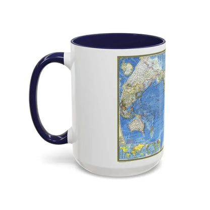 World Map (1970) (Map) Accent Coffee Mug - Go Mug Yourself