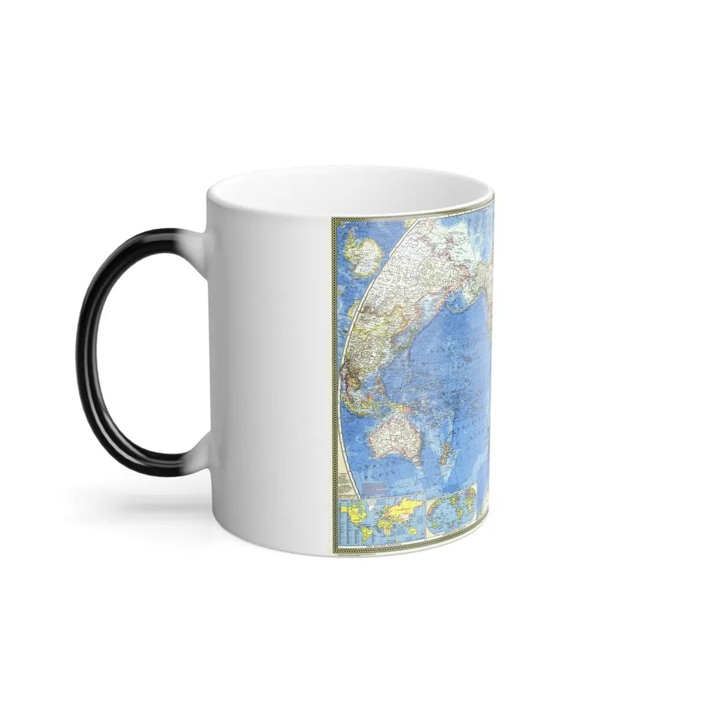 World Map (1970) (Map) Color Changing Mug 11oz-Go Mug Yourself