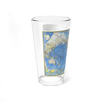 World Map (1970) (Map) Pint Glass 16oz-Go Mug Yourself