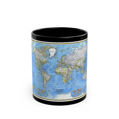 World Map (1981) (Map) Black Coffee Mug-11oz-Go Mug Yourself