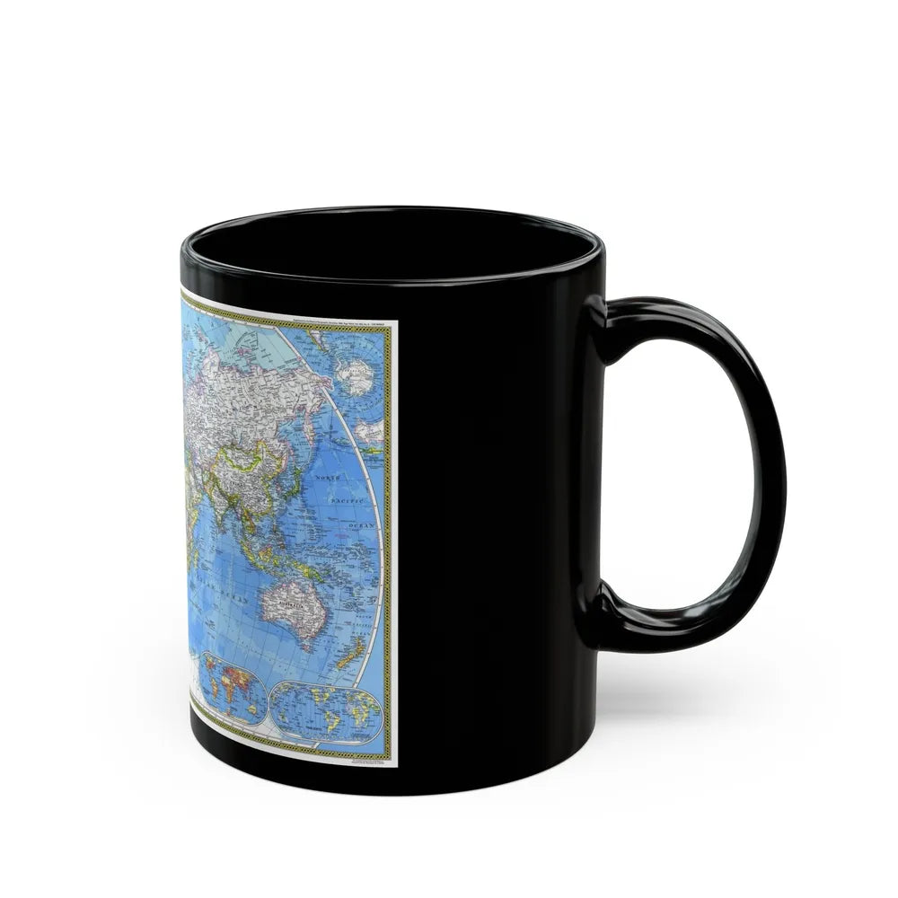 World Map (1981) (Map) Black Coffee Mug-Go Mug Yourself