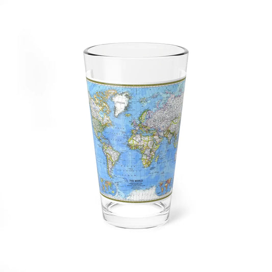 World Map (1981) (Map) Pint Glass 16oz-16oz-Go Mug Yourself