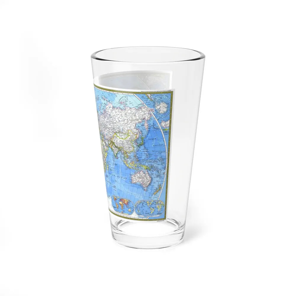 World Map (1981) (Map) Pint Glass 16oz-Go Mug Yourself