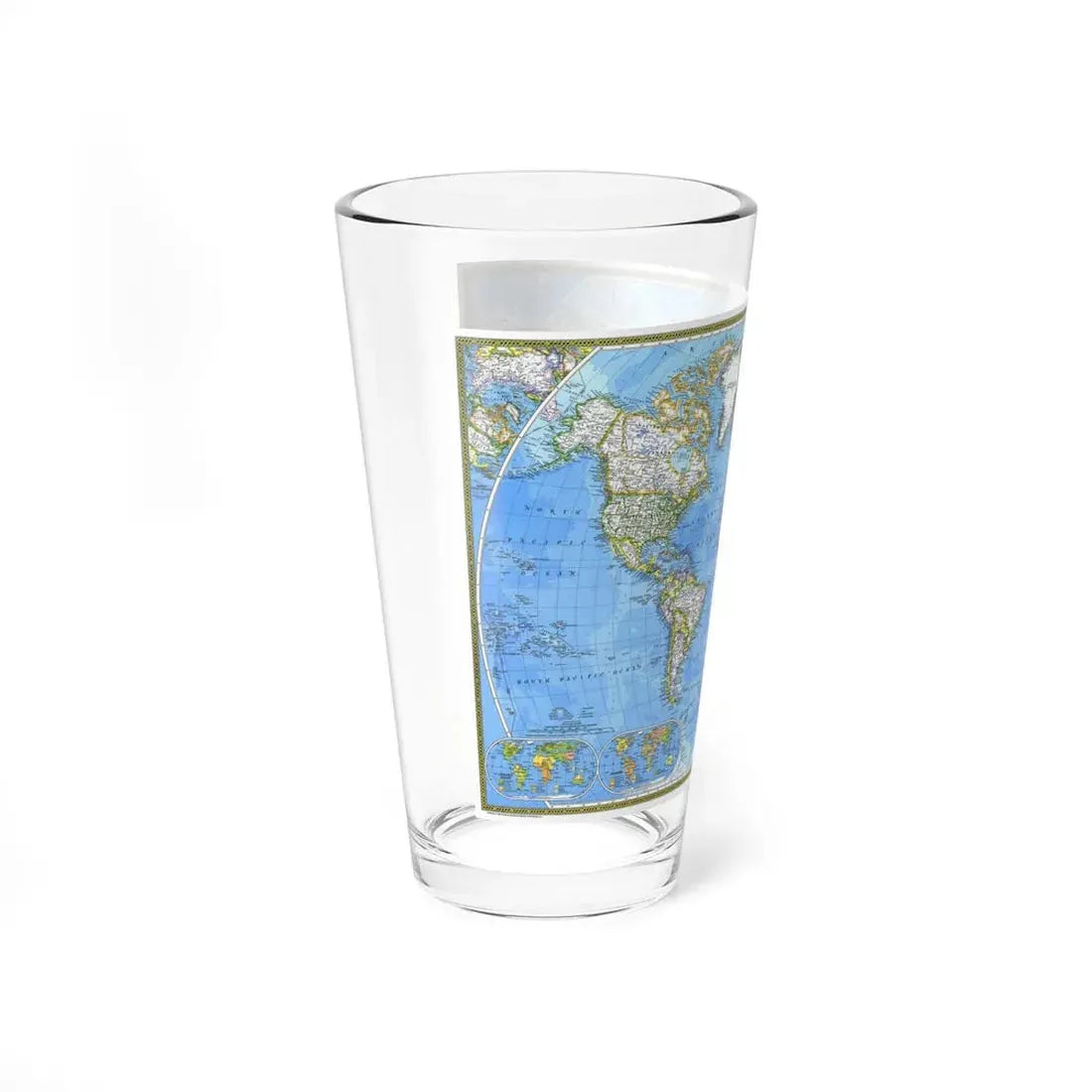 World Map (1981) (Map) Pint Glass 16oz - Go Mug Yourself