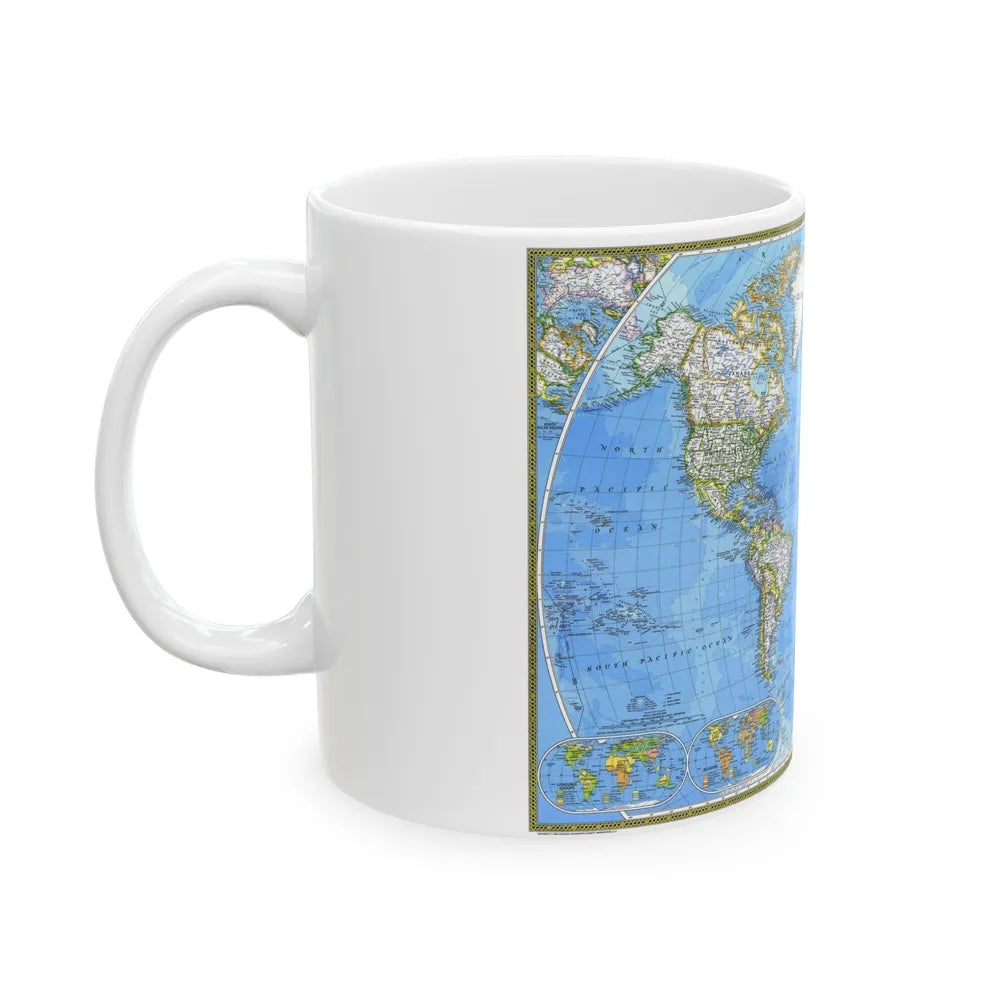 World Map (1981) (Map) White Coffee Mug-Go Mug Yourself