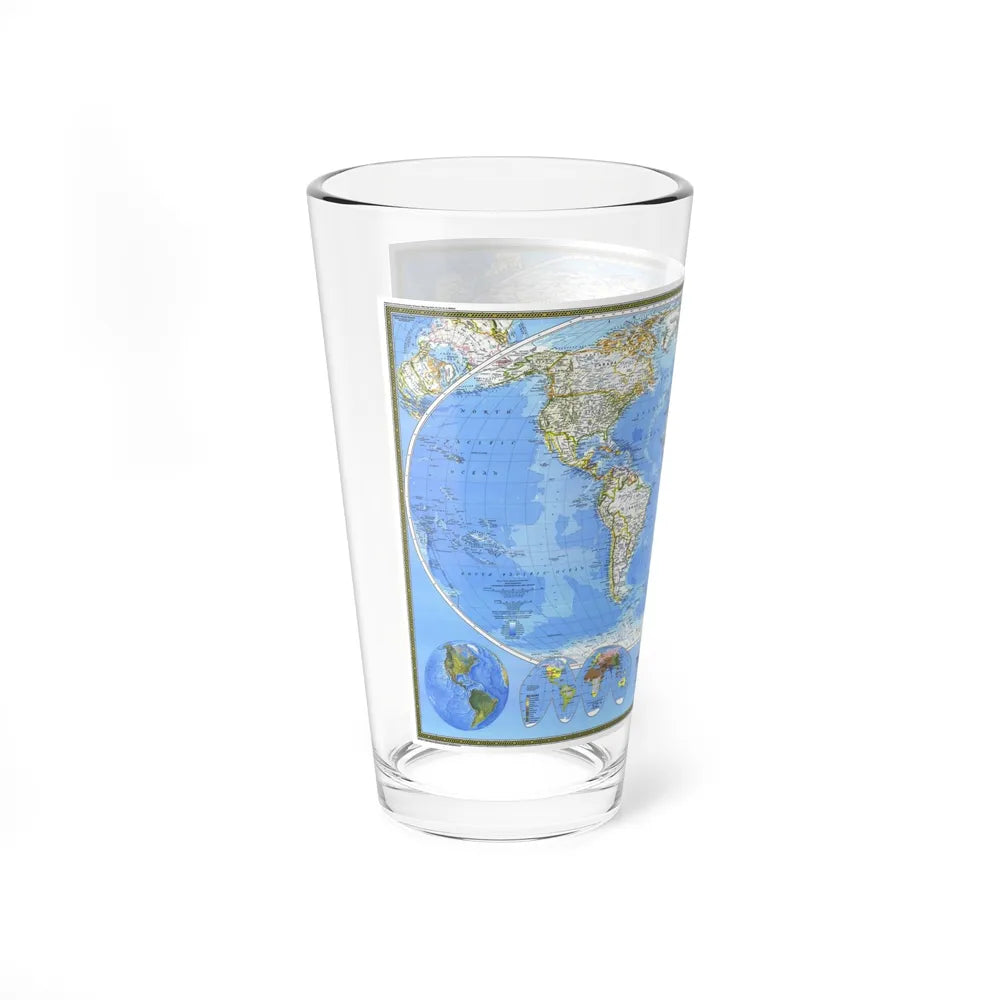 World Map (1988) (Map) Pint Glass 16oz-Go Mug Yourself